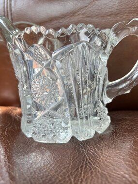 Vintage glass Imperial Nucut creamer pitcher